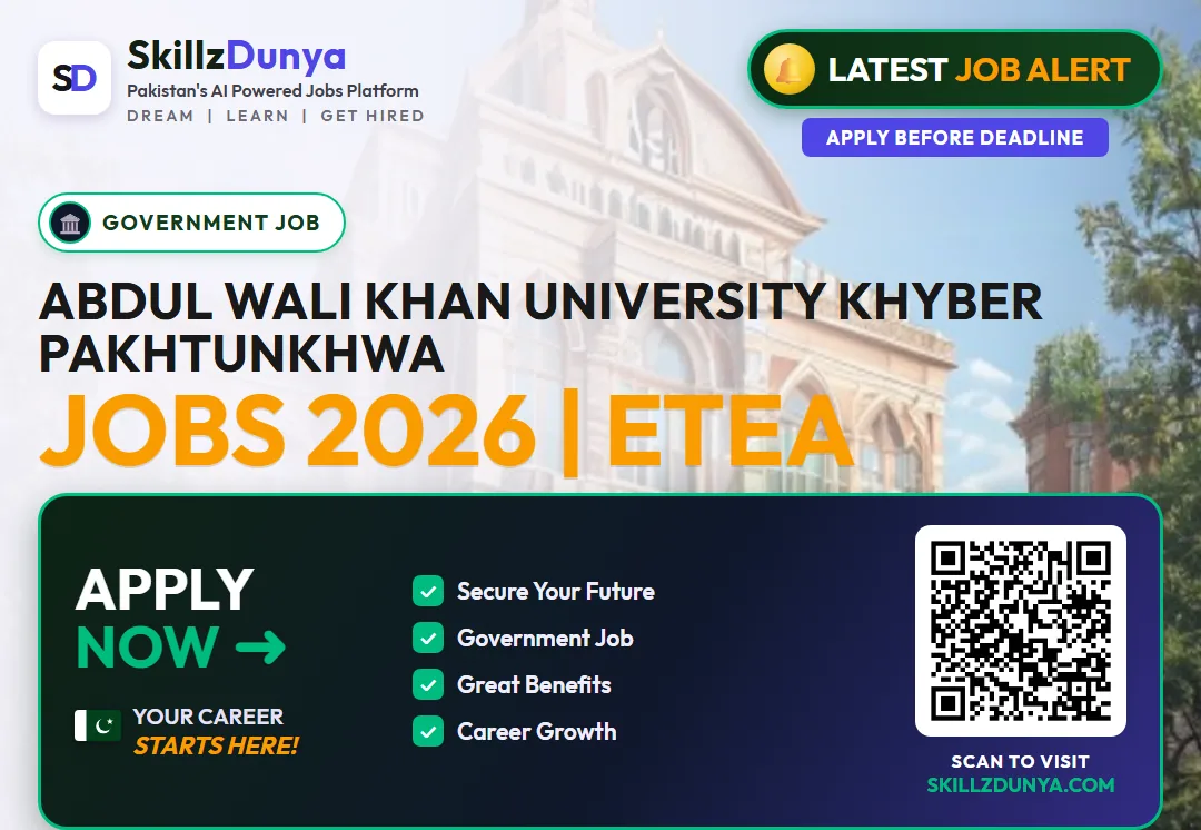 Abdul Wali Khan University Mardan — Abdul Wali Khan University Khyber Pakhtunkhwa Jobs 2026 | ETEA Pakistan
