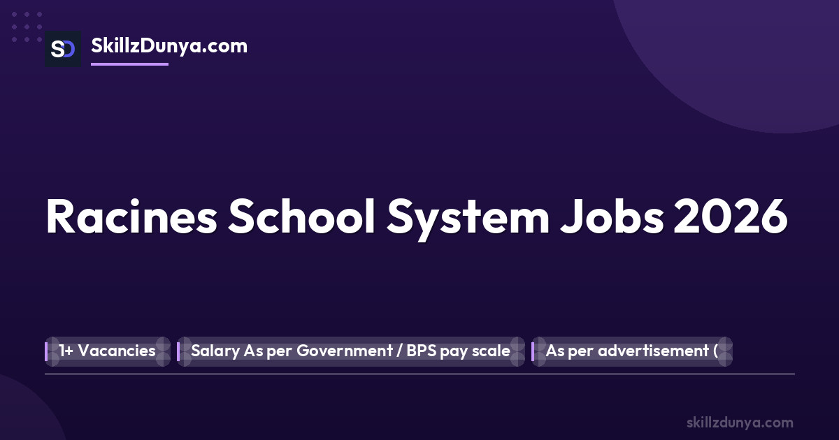Official Department — Racines School System Jobs 2026 Pakistan 2026