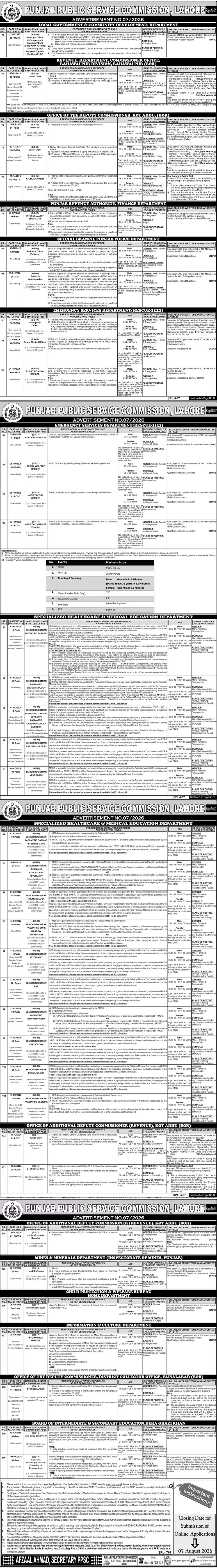 BOR — Board of Revenue (BOR) Jobs 2026 — Junior Clerks Pakistan