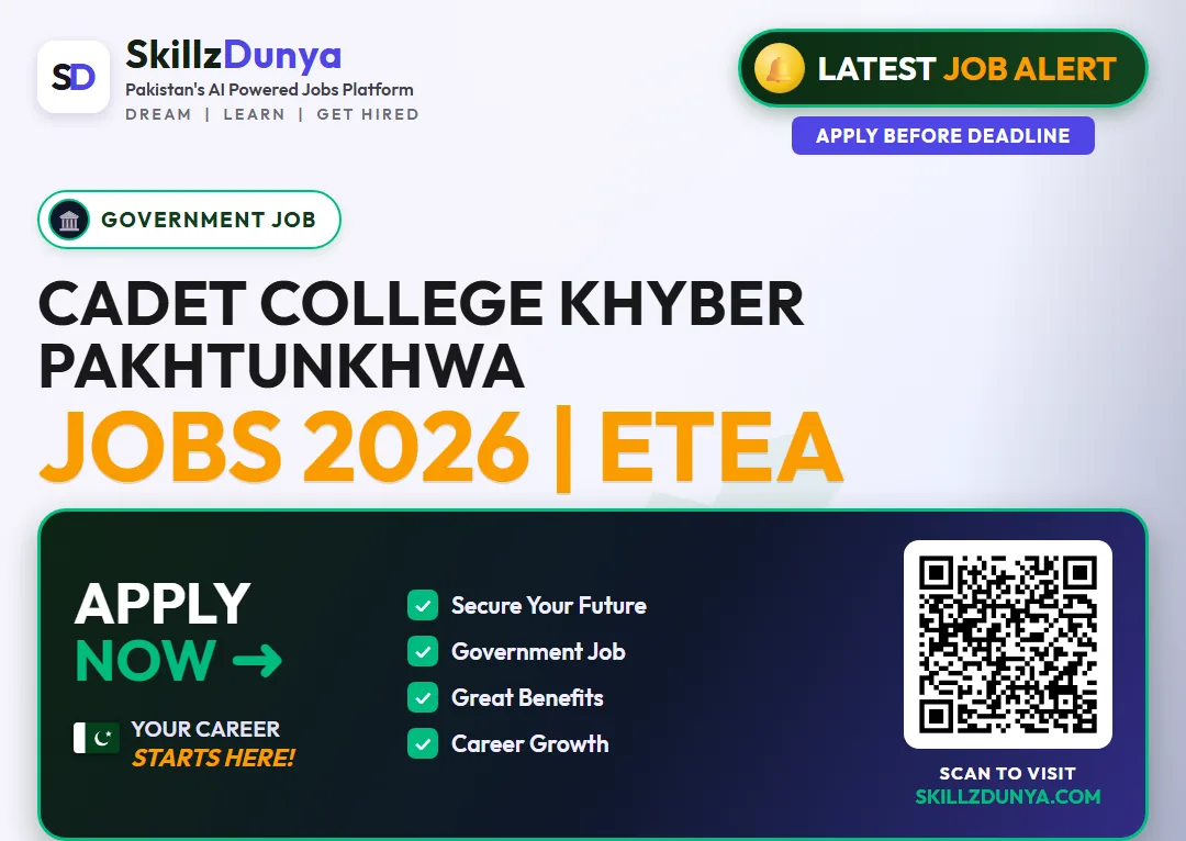 Cadet College Khyber Pakhtunkhwa Jobs 2026 | ETEA — Official Newspaper Advertisement | SkillzDunya