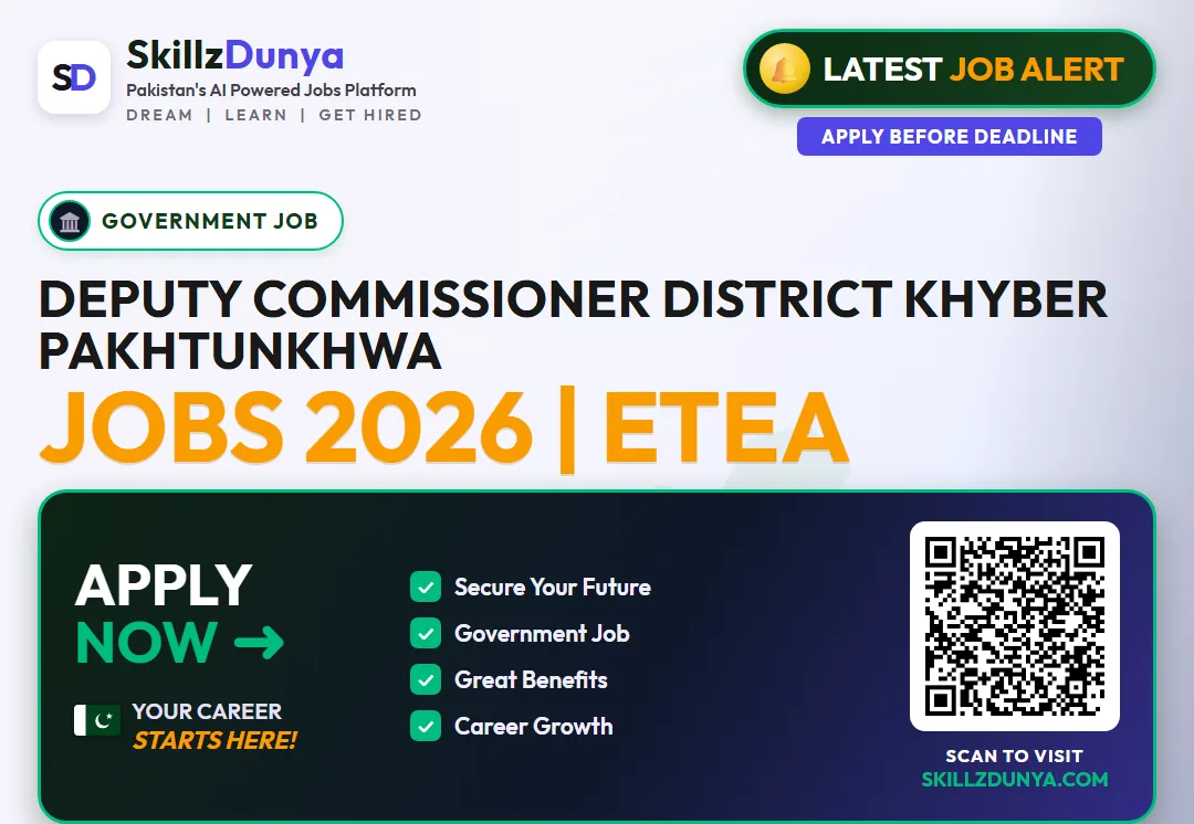 Deputy Commissioner District Khyber Pakhtunkhwa Jobs 2026 | ETEA — Official Newspaper Advertisement | SkillzDunya