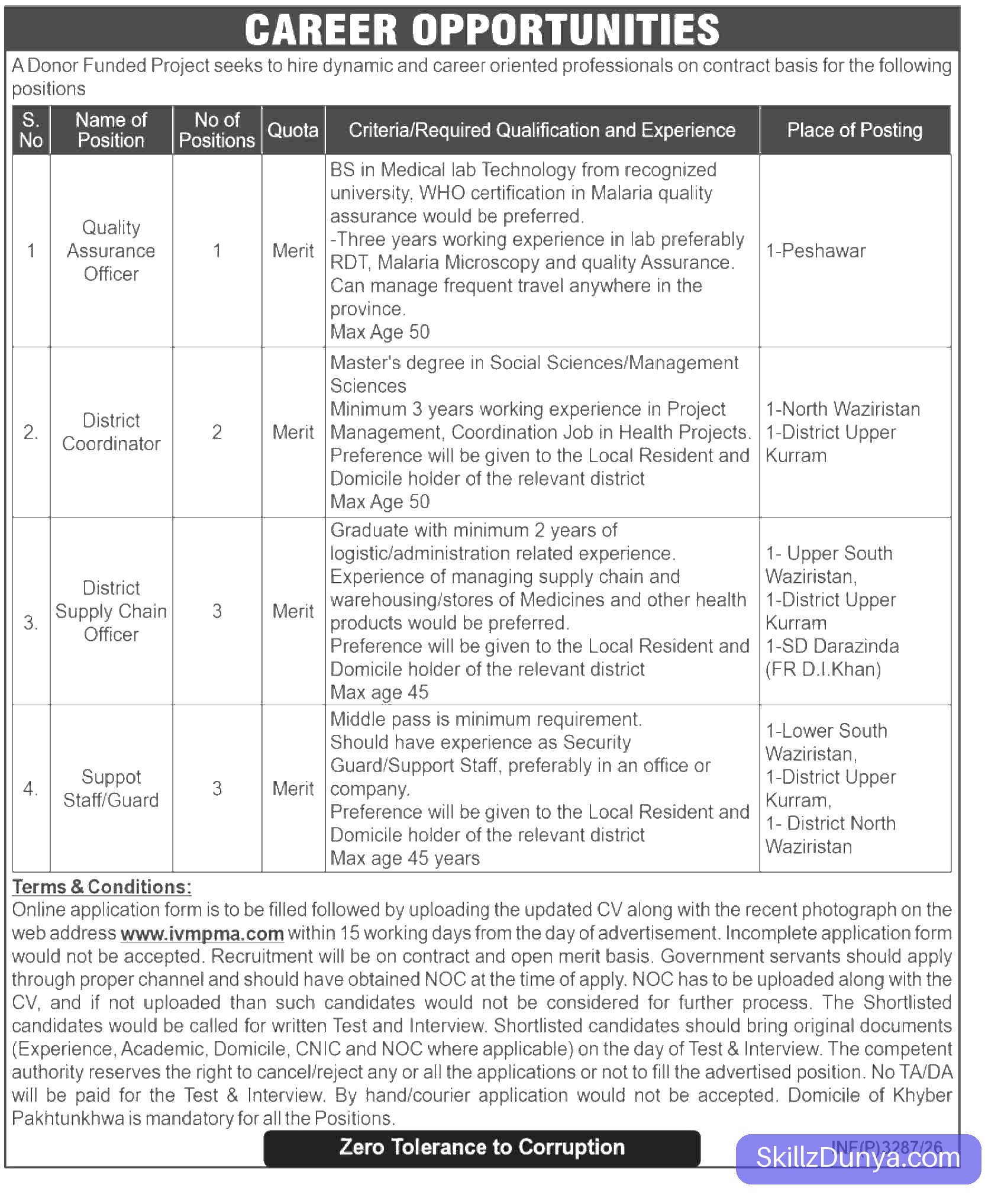 Donor Funded Project Jobs 2026 2026 — Official Newspaper Advertisement | SkillzDunya