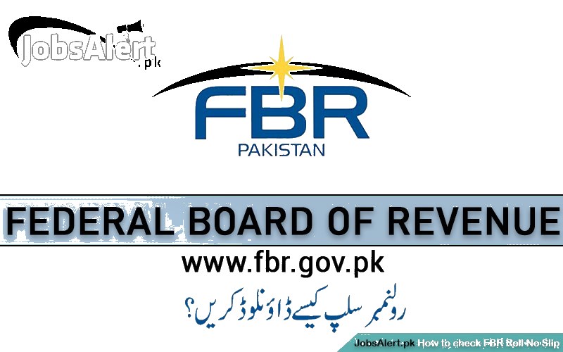 FBR Roll Number Slip Jobs 2025 2026 — Official Newspaper Advertisement | SkillzDunya