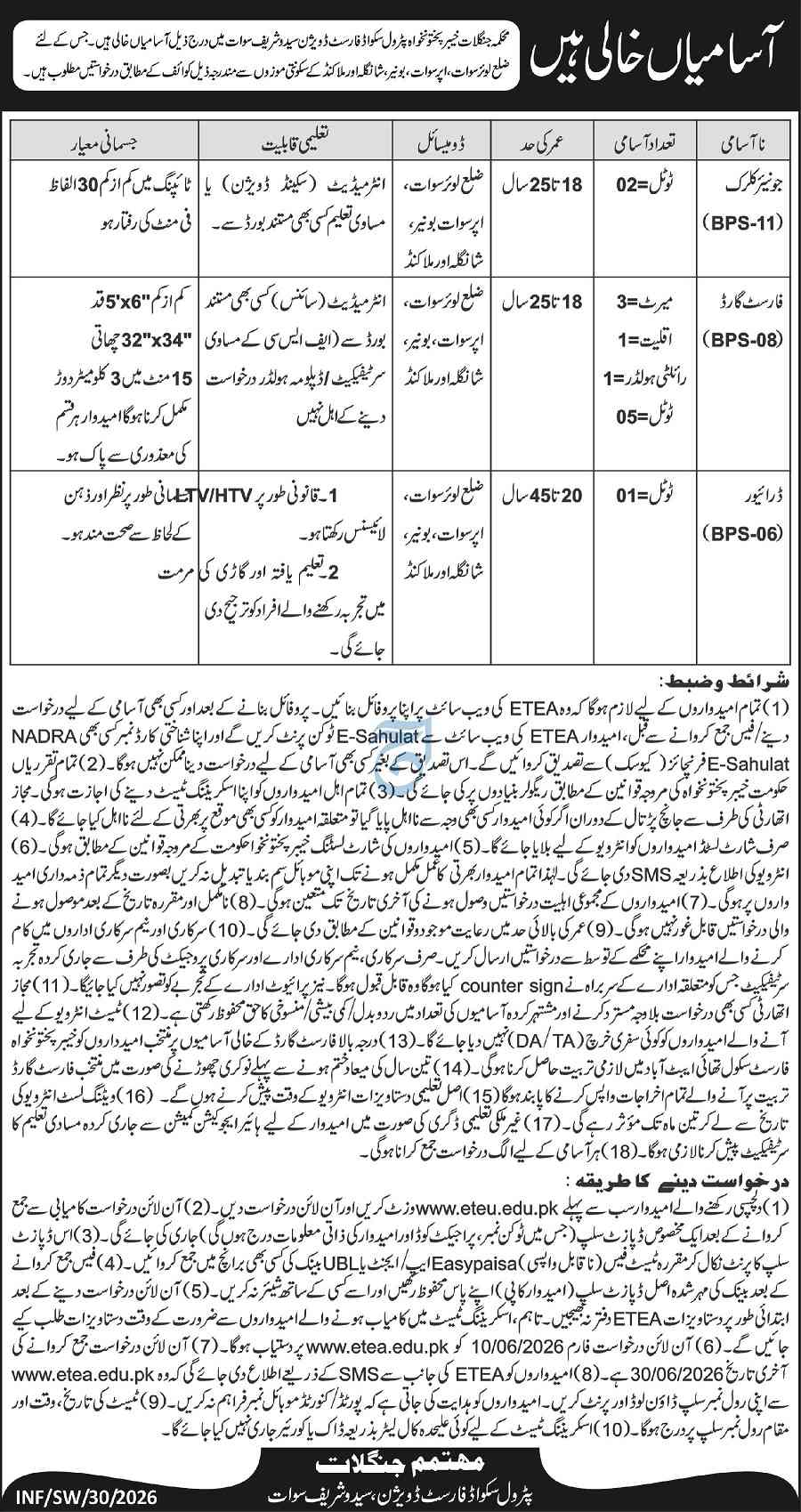 Forest Department Jobs 2026 — Field, Junior Clerk, Driver 2026 — Official Newspaper Advertisement | SkillzDunya