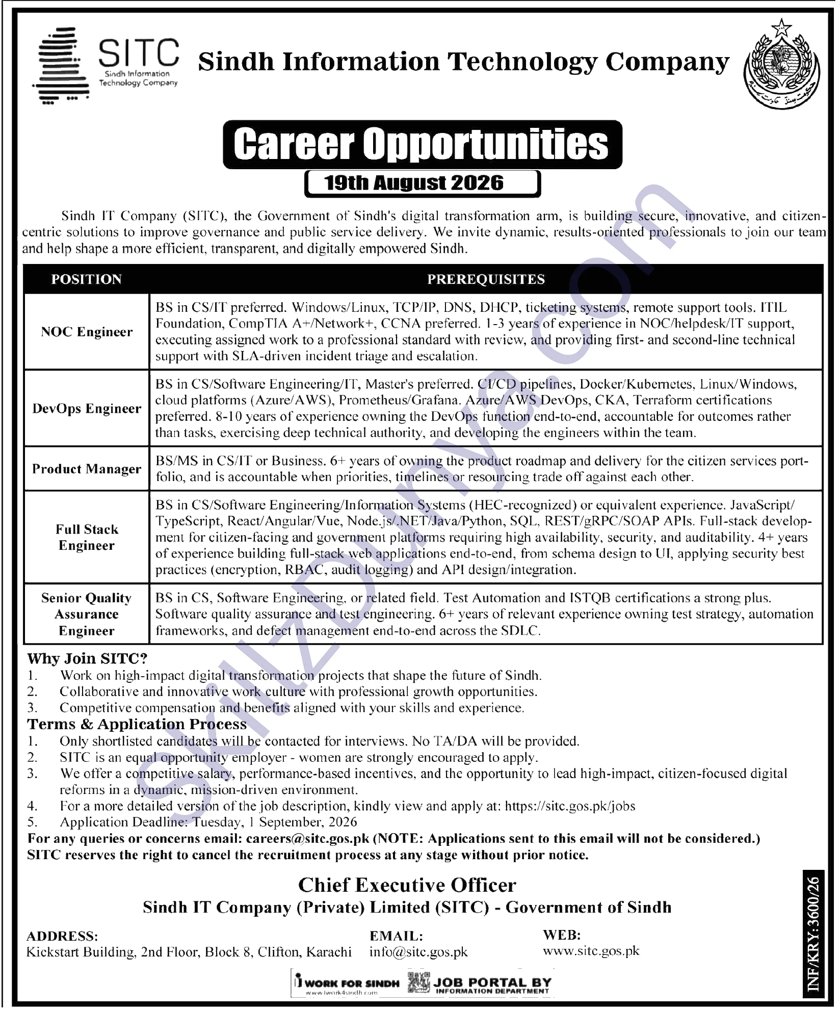 Information Department Sindh — Information Department Jobs 2026 — Engineers, Manager Pakistan