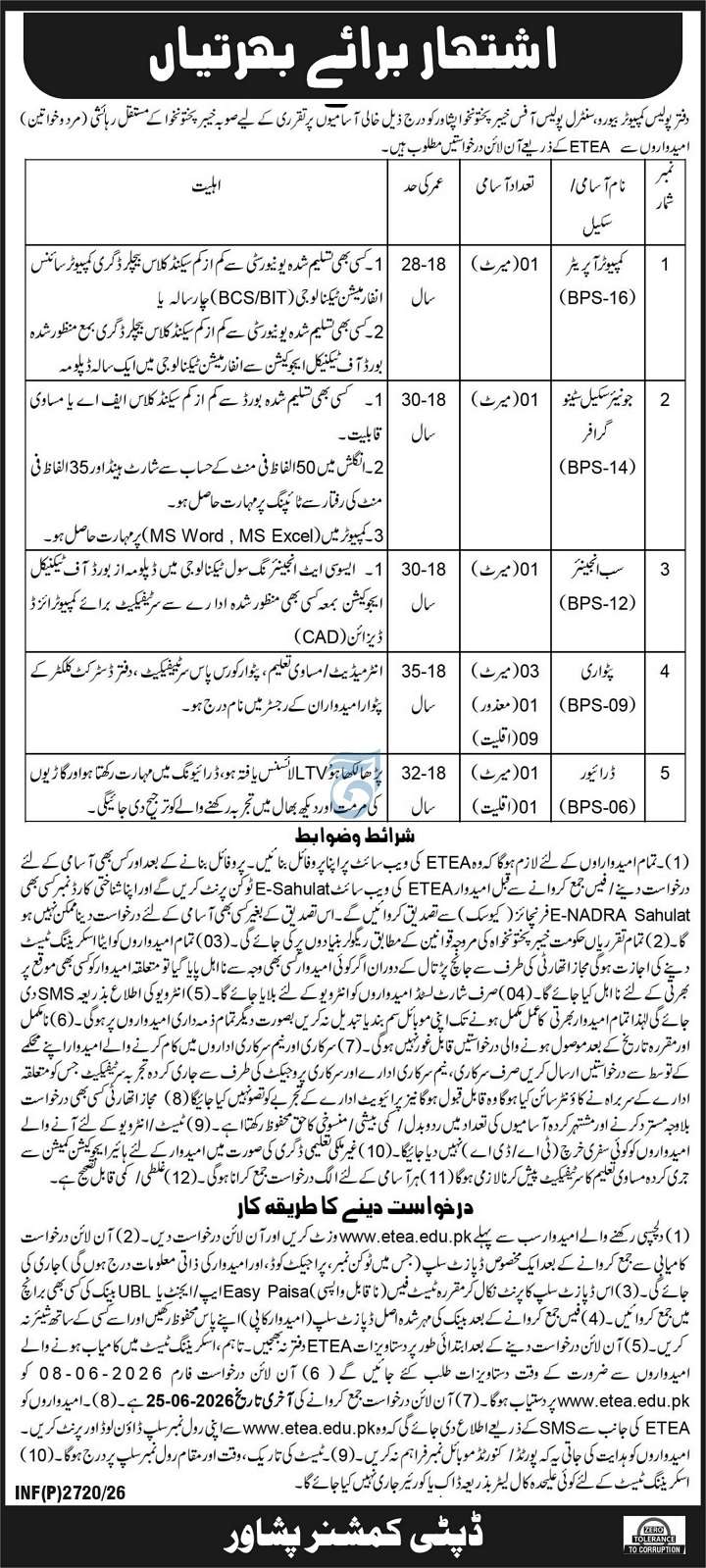 Official Department — Jobsdetail Police Jobs 2026 Pakistan 2026