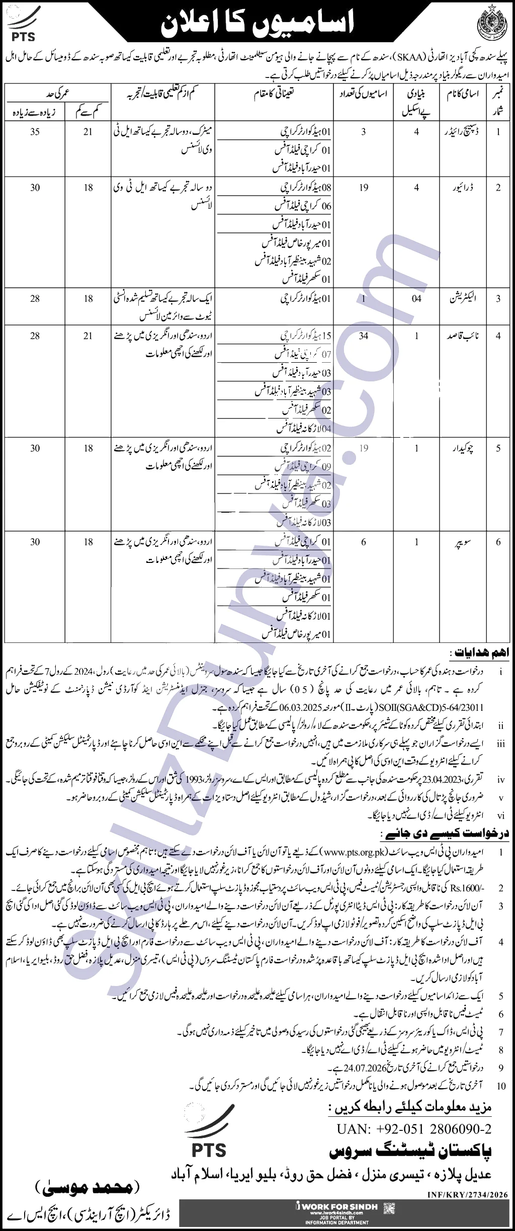 Katchi Abadi Department Sindh — Katchi Abadi Department Karachi Jobs 2026 — Despatch Rider Pakistan