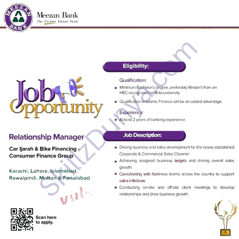 Meezan Bank Limited Karachi Jobs 2026 — Official Newspaper Advertisement | SkillzDunya