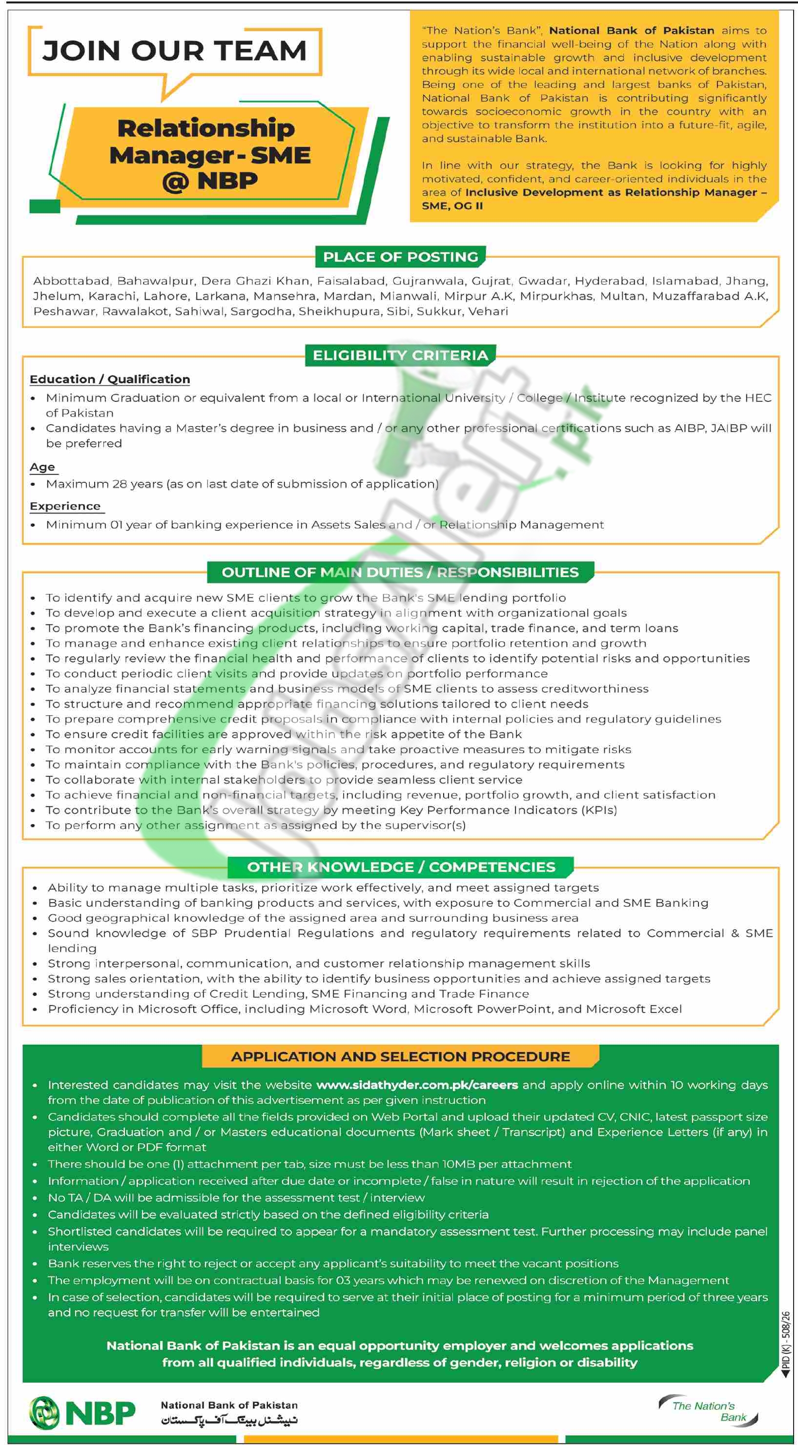 National Bank of Latest Jobs 2026 — Official Newspaper Advertisement | SkillzDunya