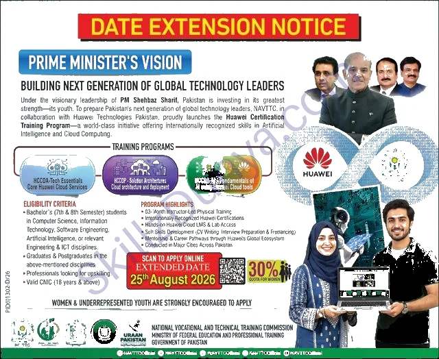 Navttc – National Vocational & Technical Training Commission Jobs 2026 — HCCDA-Tech Essentials, HCCDP - Solution Architectures — Official Newspaper Advertisement | SkillzDunya