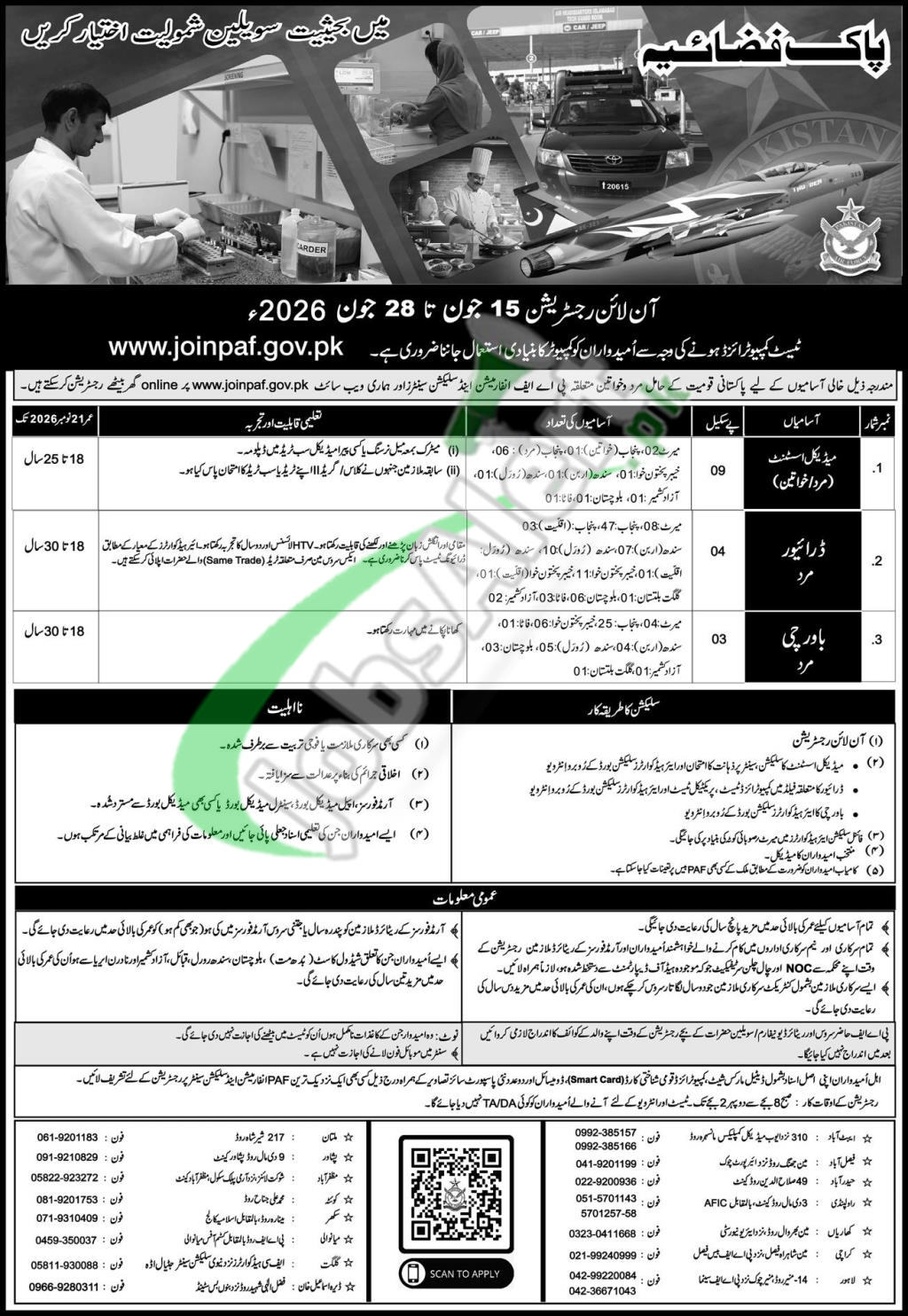 PAF — PAF Civilian Jobs 2026 Pakistan