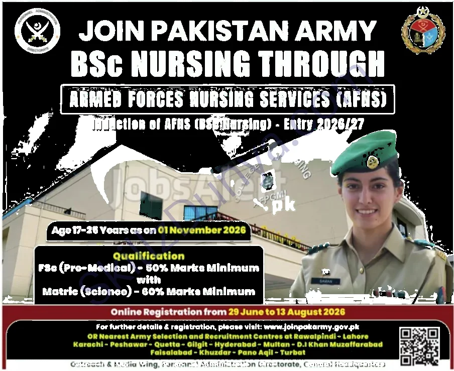 Pakistan Army Lahore Jobs 2026 — AFNS — Official Newspaper Advertisement | SkillzDunya