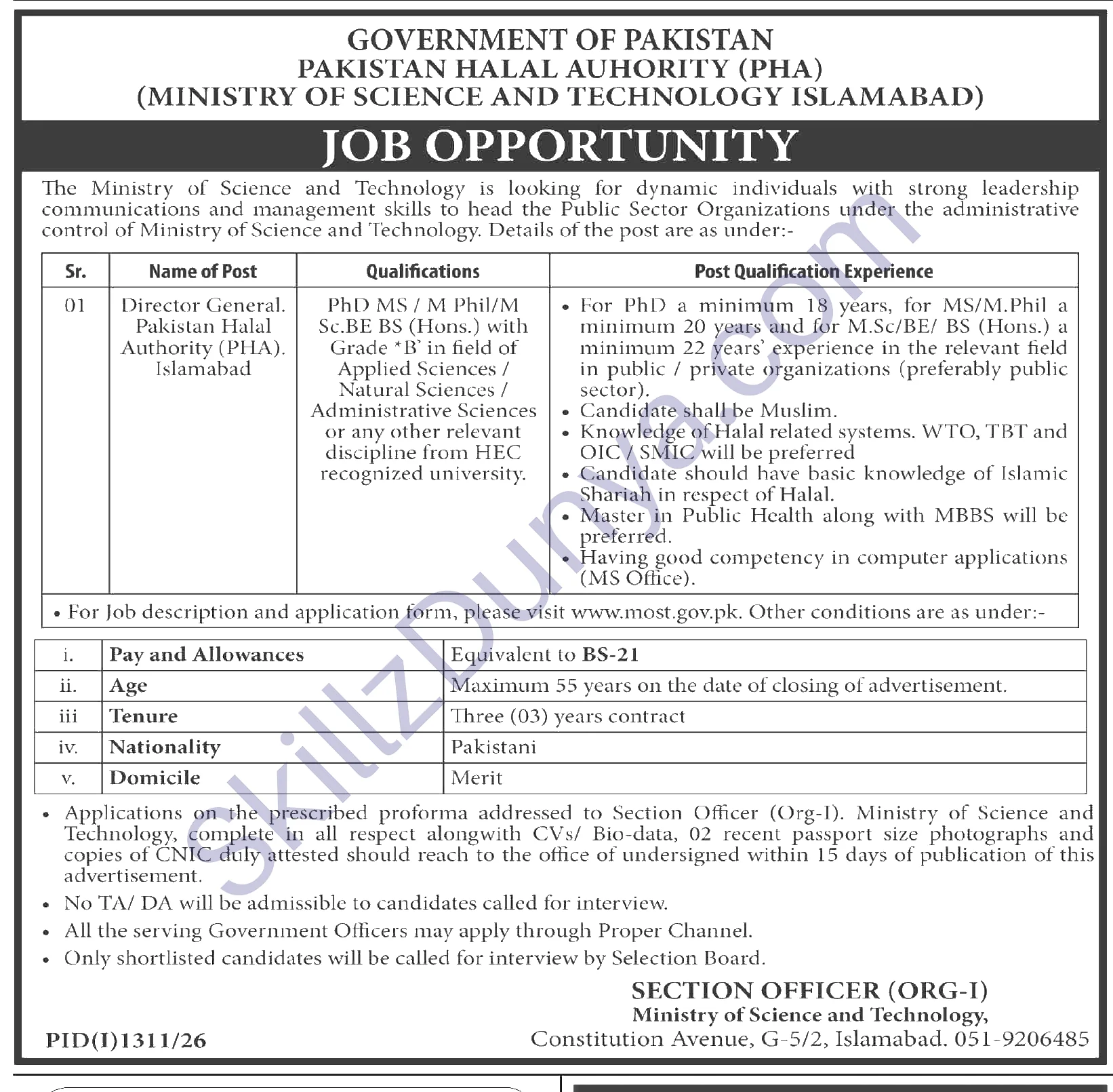 Pakistan Halal Authority Pha — Pakistan Halal Authority PHA Islamabad Jobs 2026 Pakistan