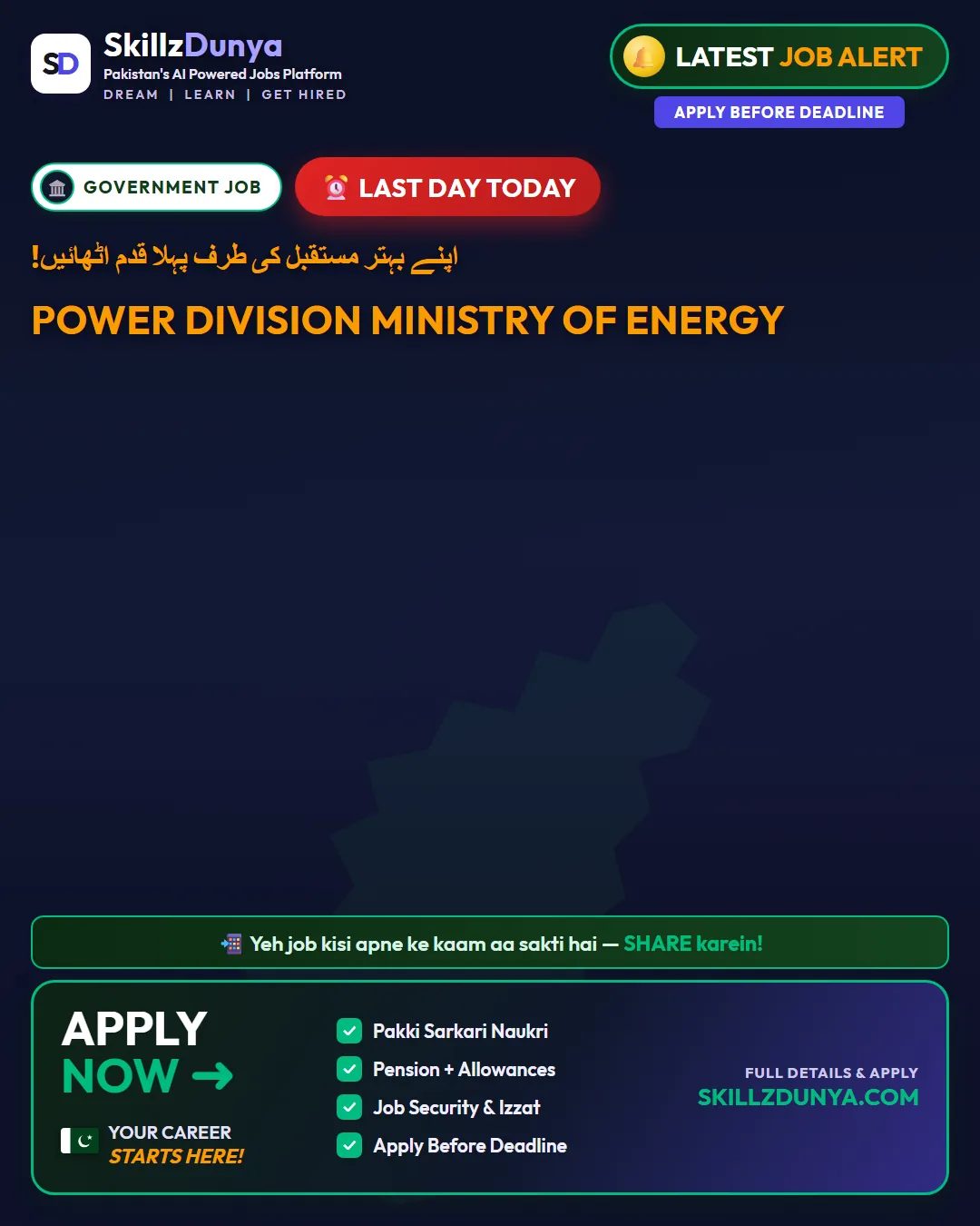 Power Division Ministry Of Energy — Power Division Ministry of Energy Jobs 2026 — Stenotypist, LDC Pakistan