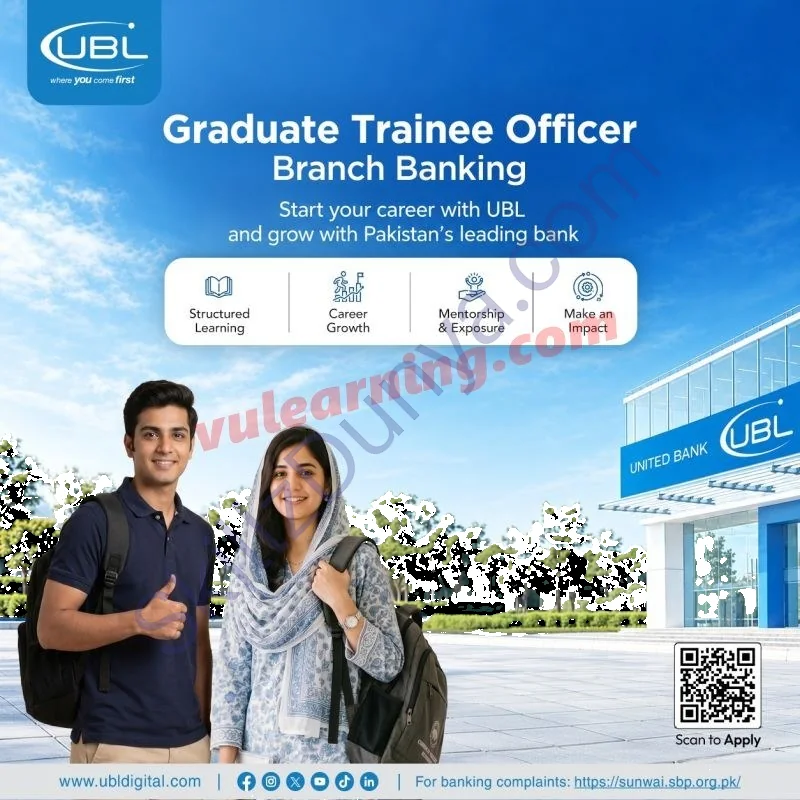 United Bank Limited (UBL) Karachi Jobs 2026 — Graduate Trainee Officer — Official Newspaper Advertisement | SkillzDunya