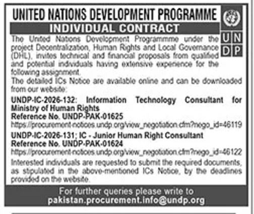 United Nations Development Programme (UNDP) Jobs 2026 2026 — Official Newspaper Advertisement | SkillzDunya